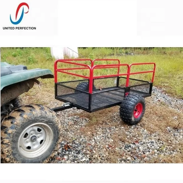 best price Multi Purpose Pull Behind ATV DUMP TRAILER metal trailer tow dolly trailer with low MOQ