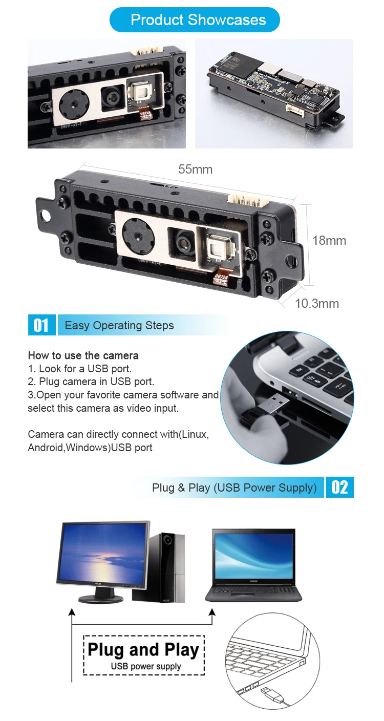 SCANMAX M3 TOF 3D распознавание лица экономичная ИК/Глубина/Цветная