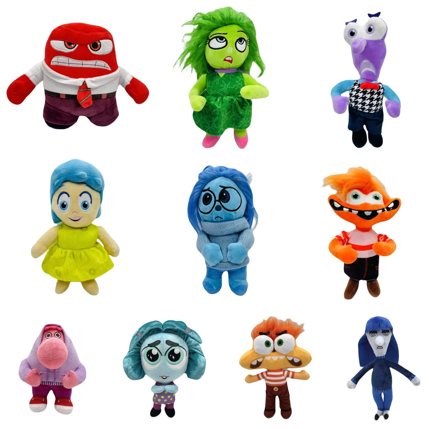 Charms cartoon stuffed plush toy inside out 2 figure plush toys set baby wholesale inside out 2 birthday gift for movie fans