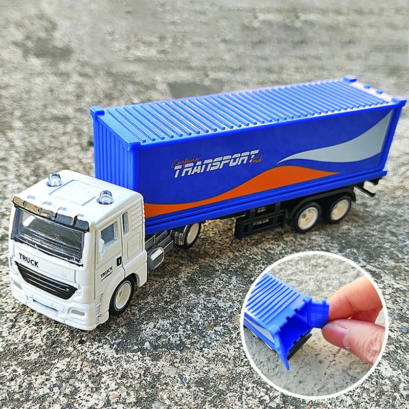 Customized logo 1:64 Transport Vehicle Model hot free wheels Plastic Truck Small Diecast toy Car with Transparent plastic box