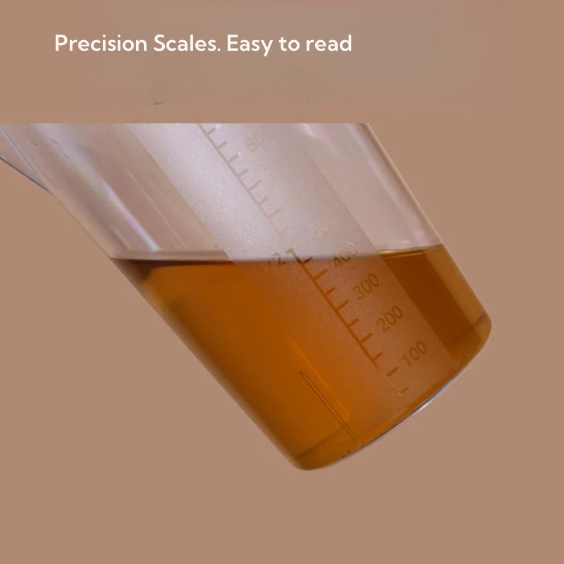 1000ML Plastic Measure cup Kitchen Cup Clear Polycarbonate Measuring Jug with Handle for kitchen and bakery