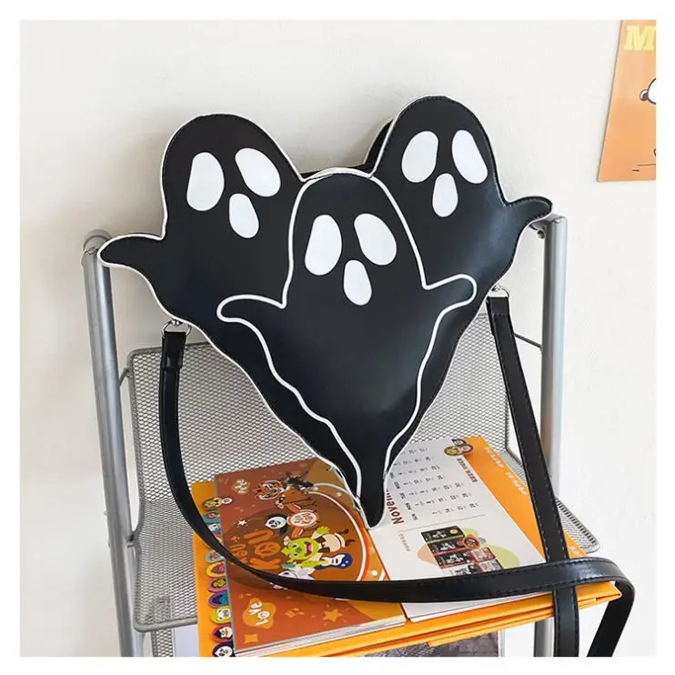 66 Ins Funny Ghost Shaped Shoulder Bag for Yong Girls Fashion Lady Purses and Handbags Halloween Party Crossbody Bag