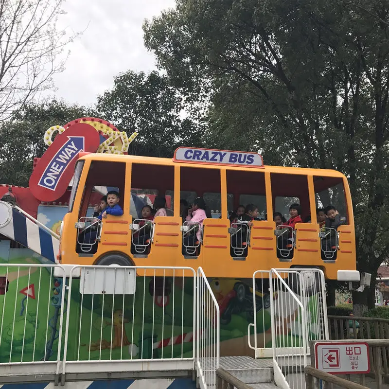 Equipment manufacturer factory exports amusement park rides Extreme Kids Flying Bus family rides for sale