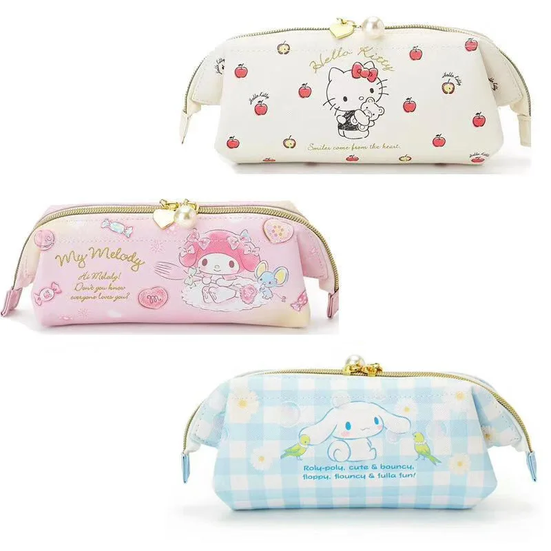 Милый пенал с мультипликационным аниме My Melody Cinnamoroll Kawaii, вместительный пенал для ручек, сумки для хранения, школьные принадлежности, подарки для девочек