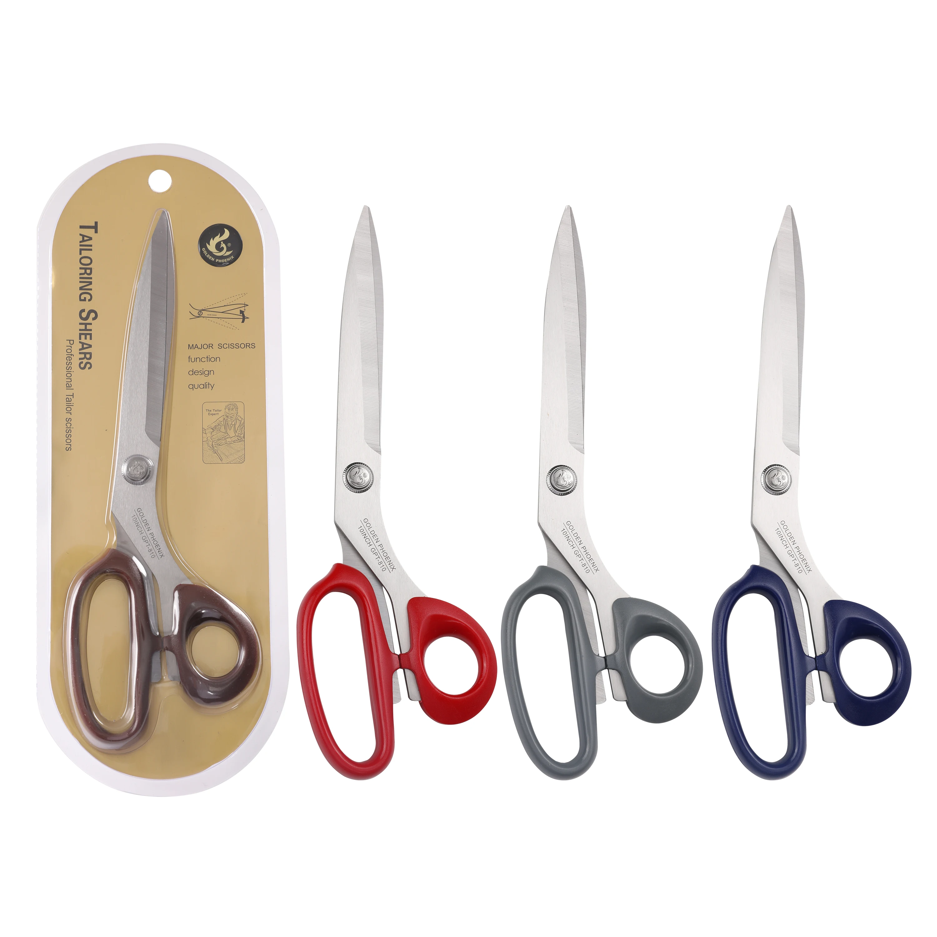 Золотые Феникс 10 дюймов из нержавеющей стали ткань для резки кожи ножницы для швейной ткани портновские ножницы