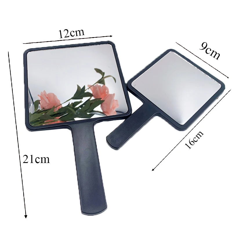 FEIYAN Wholesale Makeup Hand Hold Mirror Heart Oval Round Square Shape Custom Your Logo Portable Beauty Handheld Makeup Mirror