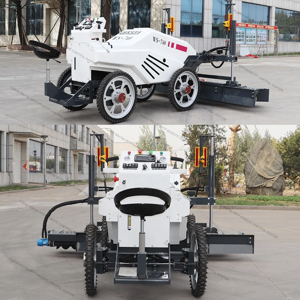 VANSE WS740 Factory Sale REMOTE Control Solid Puncture-Proof Tyre Automatic Cement Pavers Laser Level Concrete Leveling Machine