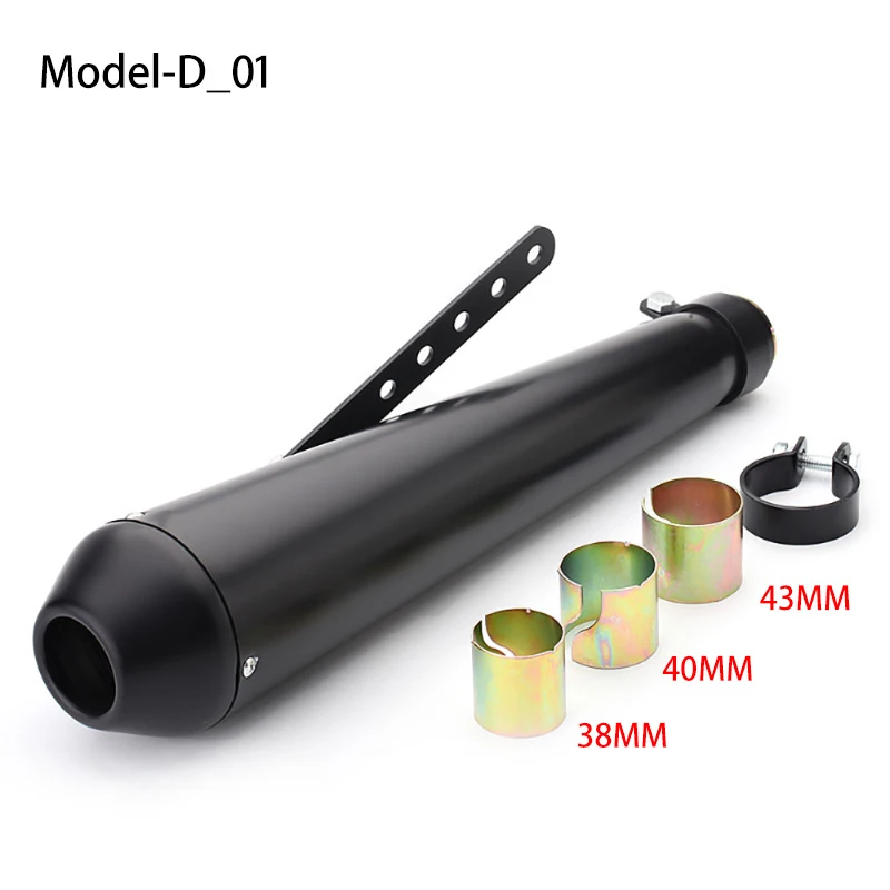 New Universal Vintage Retro Motorcycle Exhaust Muffler Useful Pipe Antiqued Racing Case Silencer