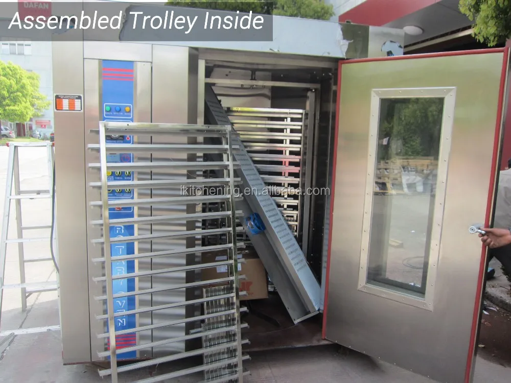 Top Rotating Convection Oven 32-Tray Gas/Electric/Diesel Rotary Oven for Professional Bakery