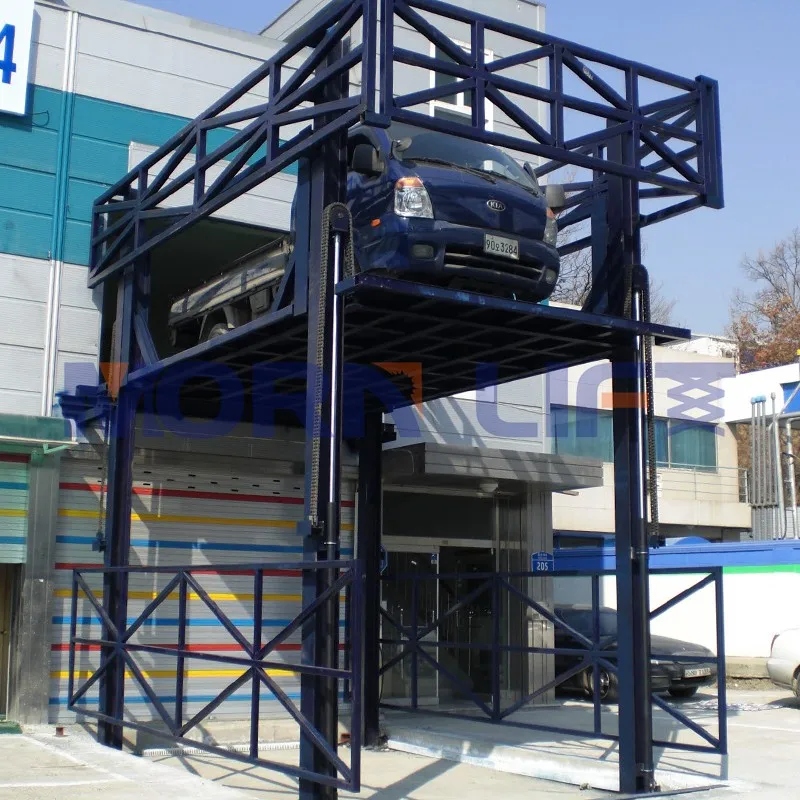MORN car hoist 4 post elevator four post car elevator lift for vehicle vertical transportation