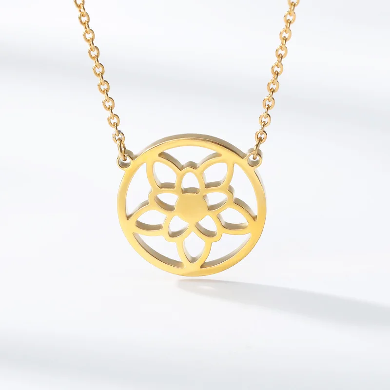 European and American fashion simple titanium steel vacuum plating 18K geometric pattern couple stainless