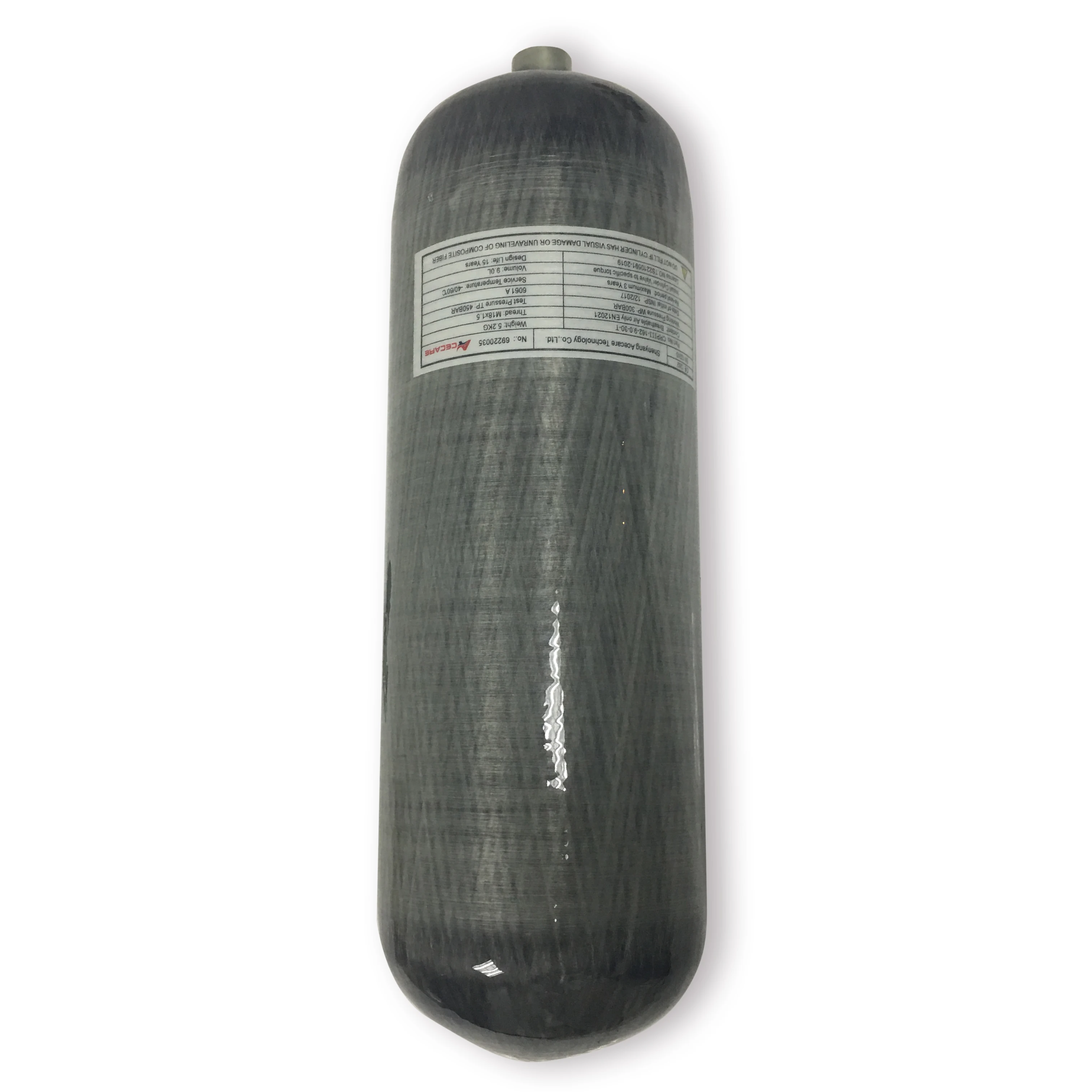 30Mpa 4500psi 9L SCUBA diving tank high pressure carbon fiber