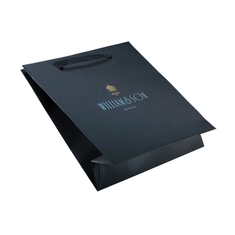 For Jewelry Custom Jakarta J-hook Importer Kraft Brown Rope Shopping Paper Bag With Ribbon Handles