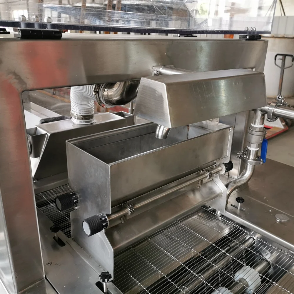 CE600 chocolate enrobing machine chocolate coating production line