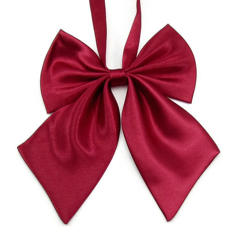 High quality polyester Clothing accessories bowties Uniform Polyester Bowties Plain School Style Lady Girl Bow