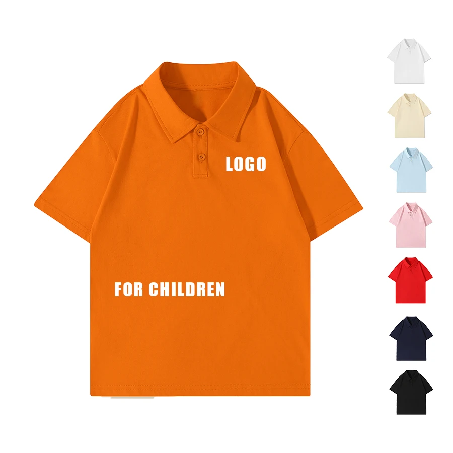Casual Cute Blank School Uniforms 100% Cotton Pullover Sweatshirt Clothing Short Sleeve Polo Shirt