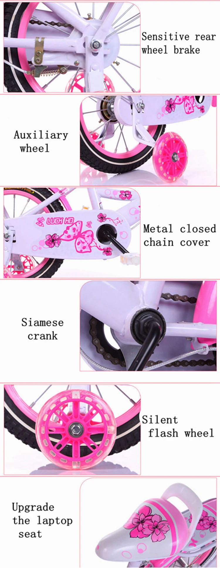 Wholesale Children's Bicycle with Backrest Available in Frame Sizes 12