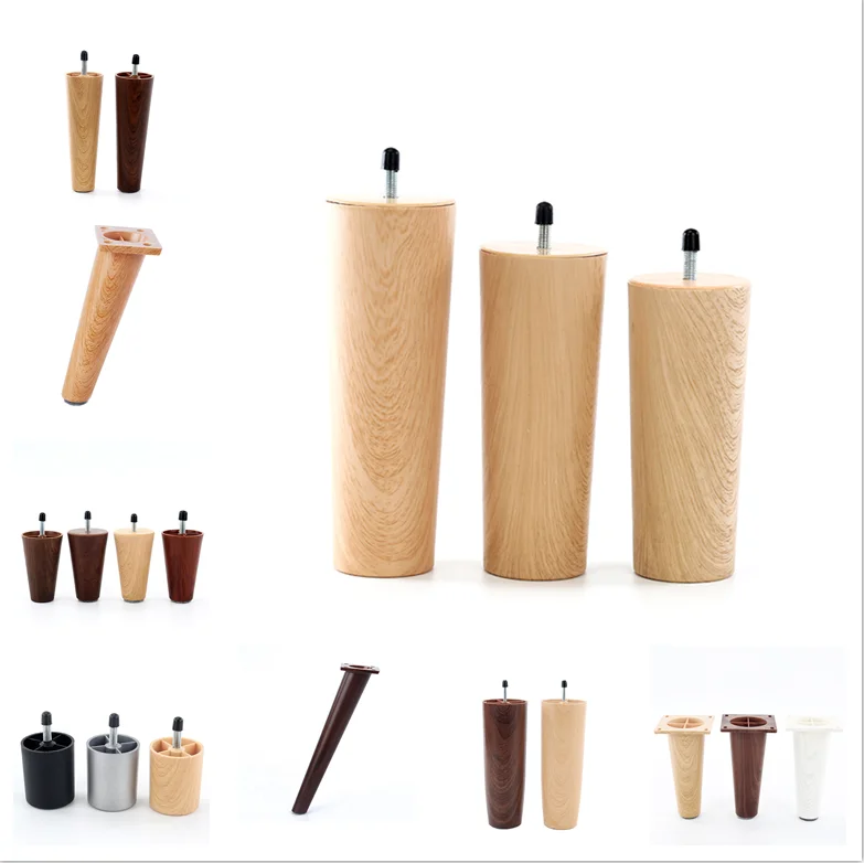Quick delivery time furniture sofa accessories round furniture feet wooden legs for bed
