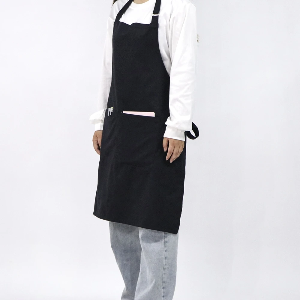 Eternal Eagle pvc industry stylist black apron custom aprons two pockets for sublimation with from china