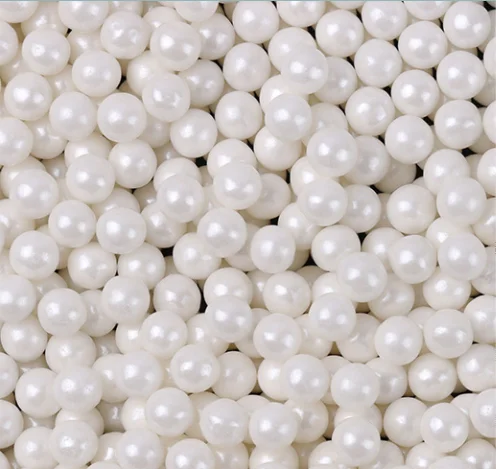 White Cake Sprinkles Cake Decoration Mixed Size Sugar Pearl Sprinkles Edible Bottle Package Hala Sprinkles Cake Decoration