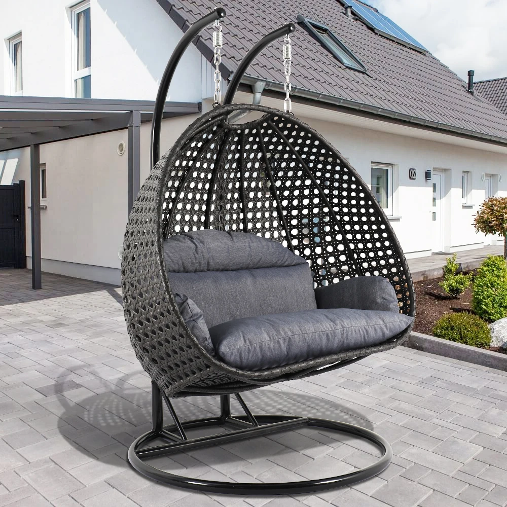 High Quality Modern Garden Furniture Patio Large Swing Chair Hanging Egg Chair with Stand