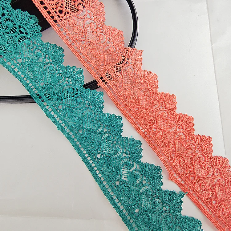 Factory custom chemical lace fabric embroidery lace for clothing guipure trim