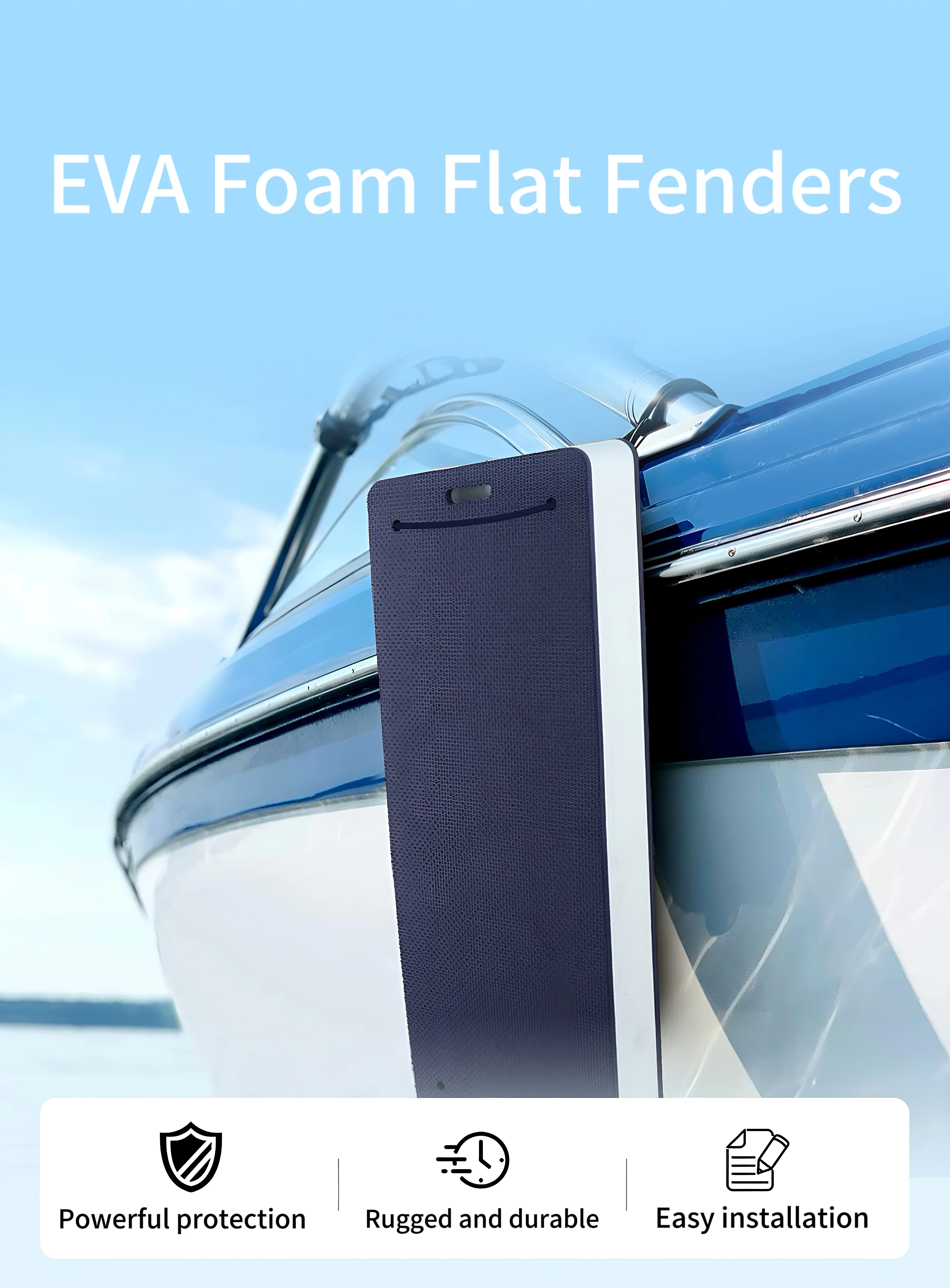 High-Density EVA Foam Flat Fenders Marine Anti-Collision Board Marine Accessories