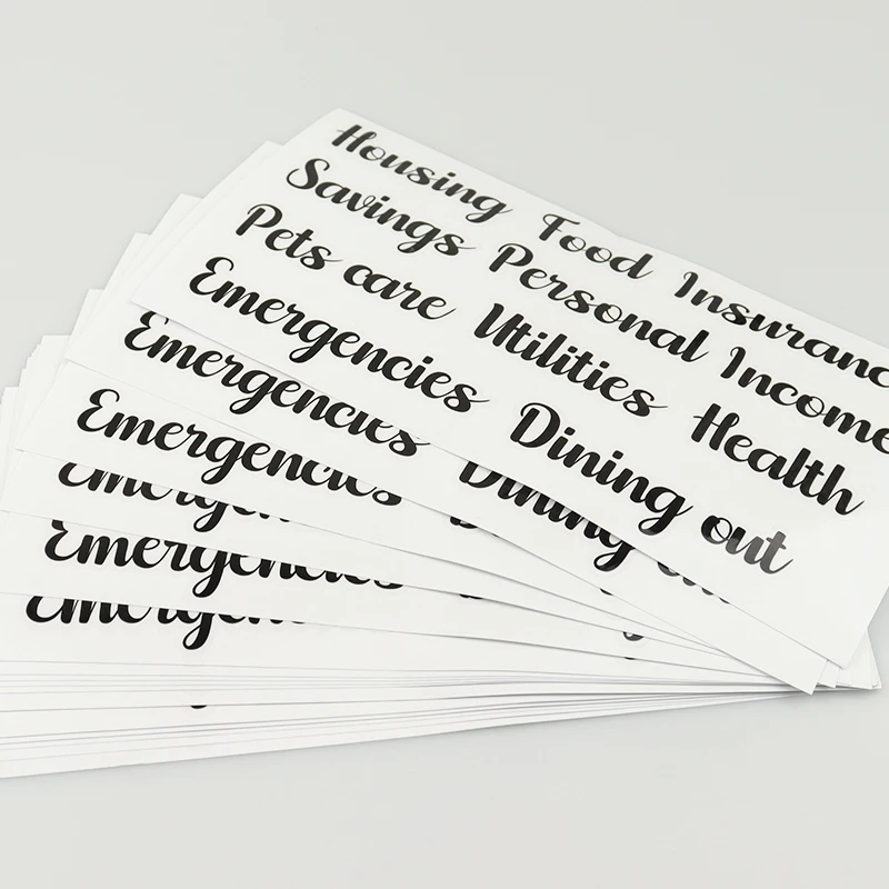 Прозрачная виниловая наклейка на заказ немецкая Abc алфавит Diy водонепроницаемая прозрачная для украшения бутылок