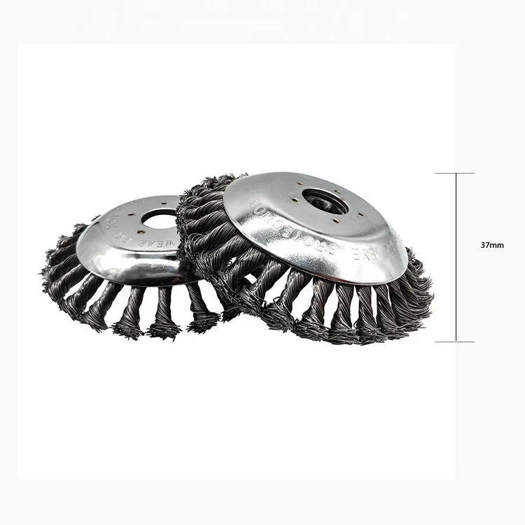 Reliable Quality Old-Fashioned Toothless Twisted Wire Garden Cleaning Lawn Mower 6-Inch Twisted Wire Brush