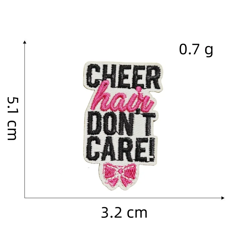 Cheerleading sports twill handmade embroidery iron-on cheer patches