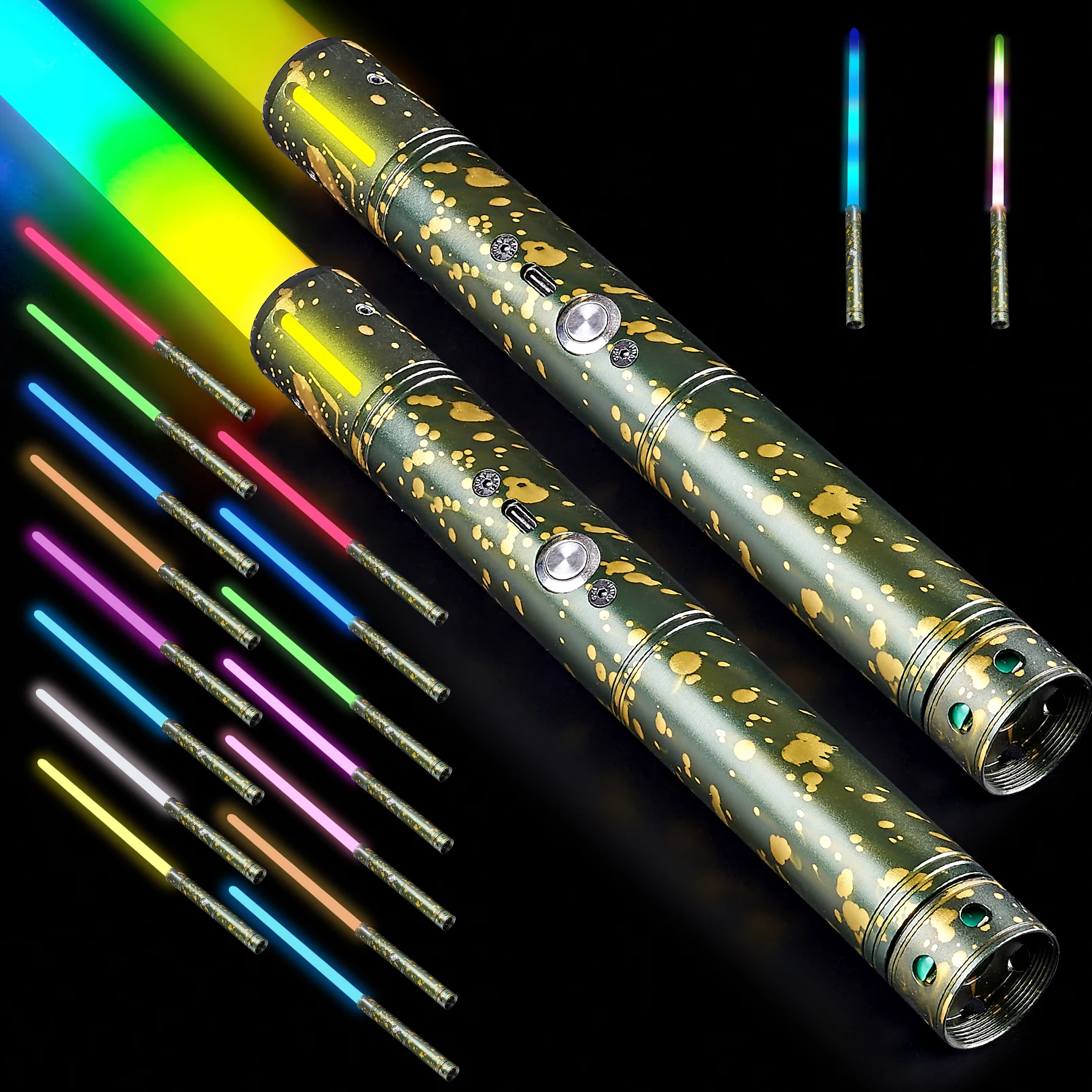 Warwolf Wholesale 15 Colors 2-in-1 Pixel Metal Lightsaber Hilt LED Starkiller Lightsaber