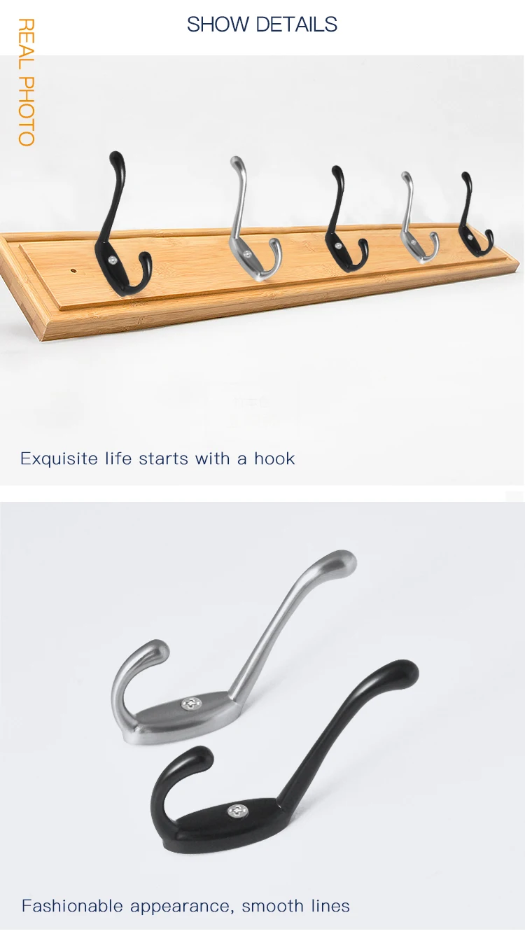 Cascading Connection Hooks Clothes Hanger Adhesive Wall Metal Robe Coat Rack Clothes Hooks For Hanging Clothes