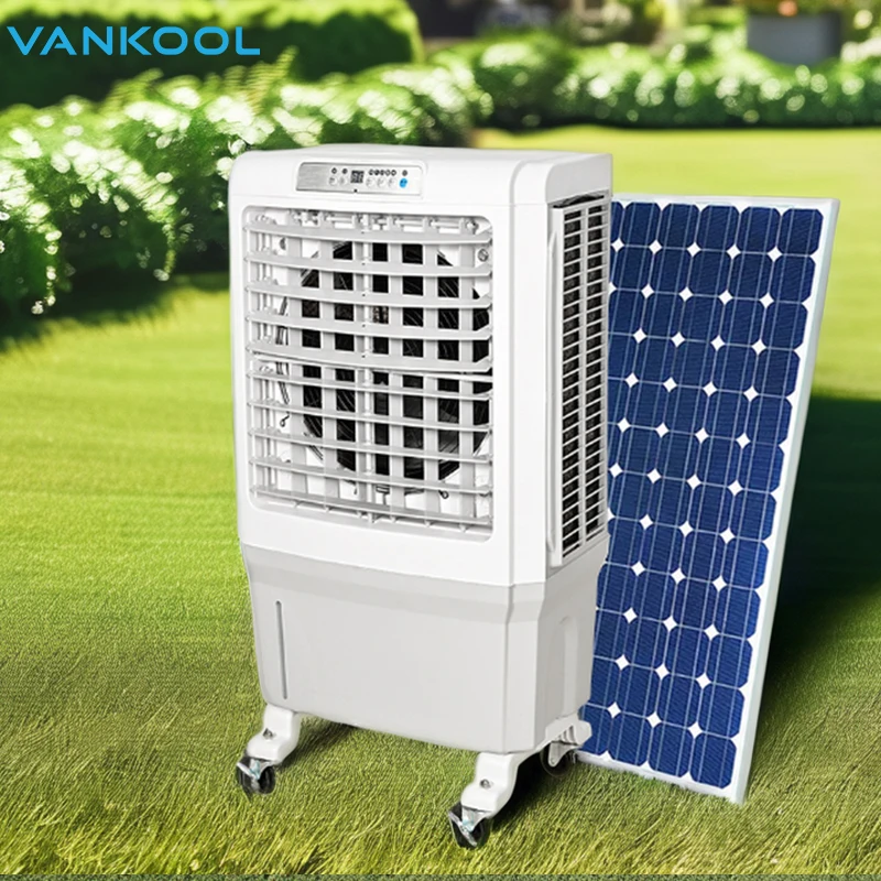 5000m3/h airflow 100% solar 12 volt portable air coolers mobile mist air conditioner fan