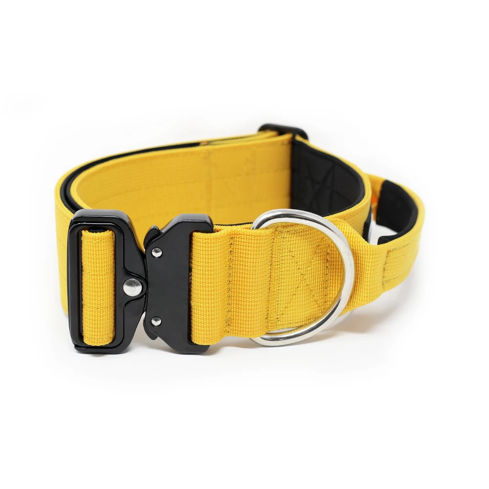 2024 New Design Bulldog Pet Multi-functional Tactical Dog Collar With Metal Buckle For Large Breed