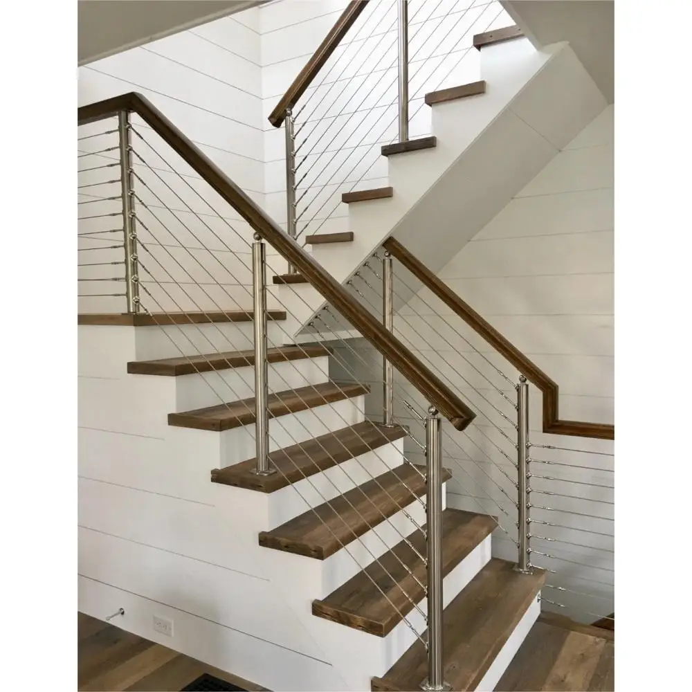 Безопасность балкон Кабельные перила современный дизайн для дома