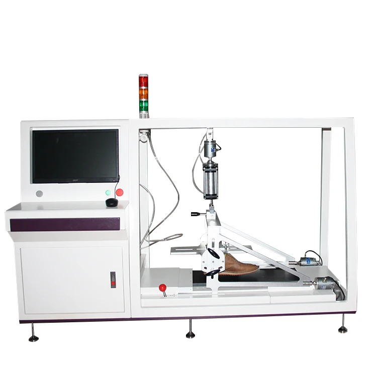 Computer system shoe slip tester for testing the coefficient of friction of shoes