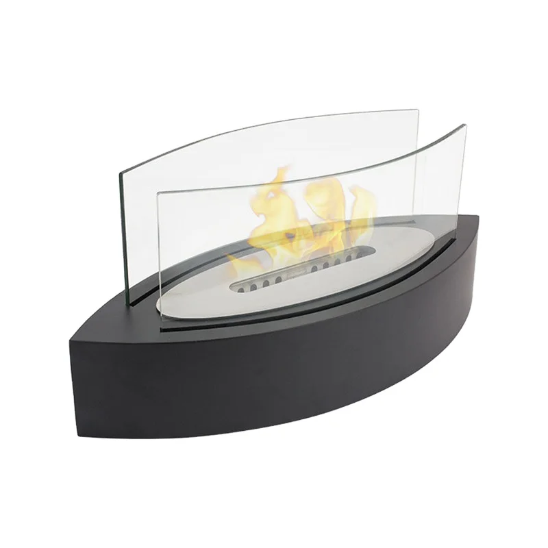 Hot selling factory price Modern Design Outdoor khachapuri boat style Ethanol Fireplace Small Tabletop Grey Mini Fire Bowl