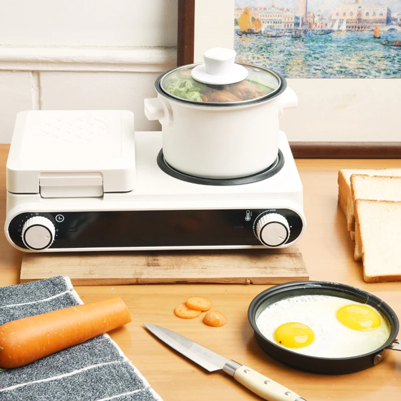 Family use electric detachable mini waffle maker with touch panel