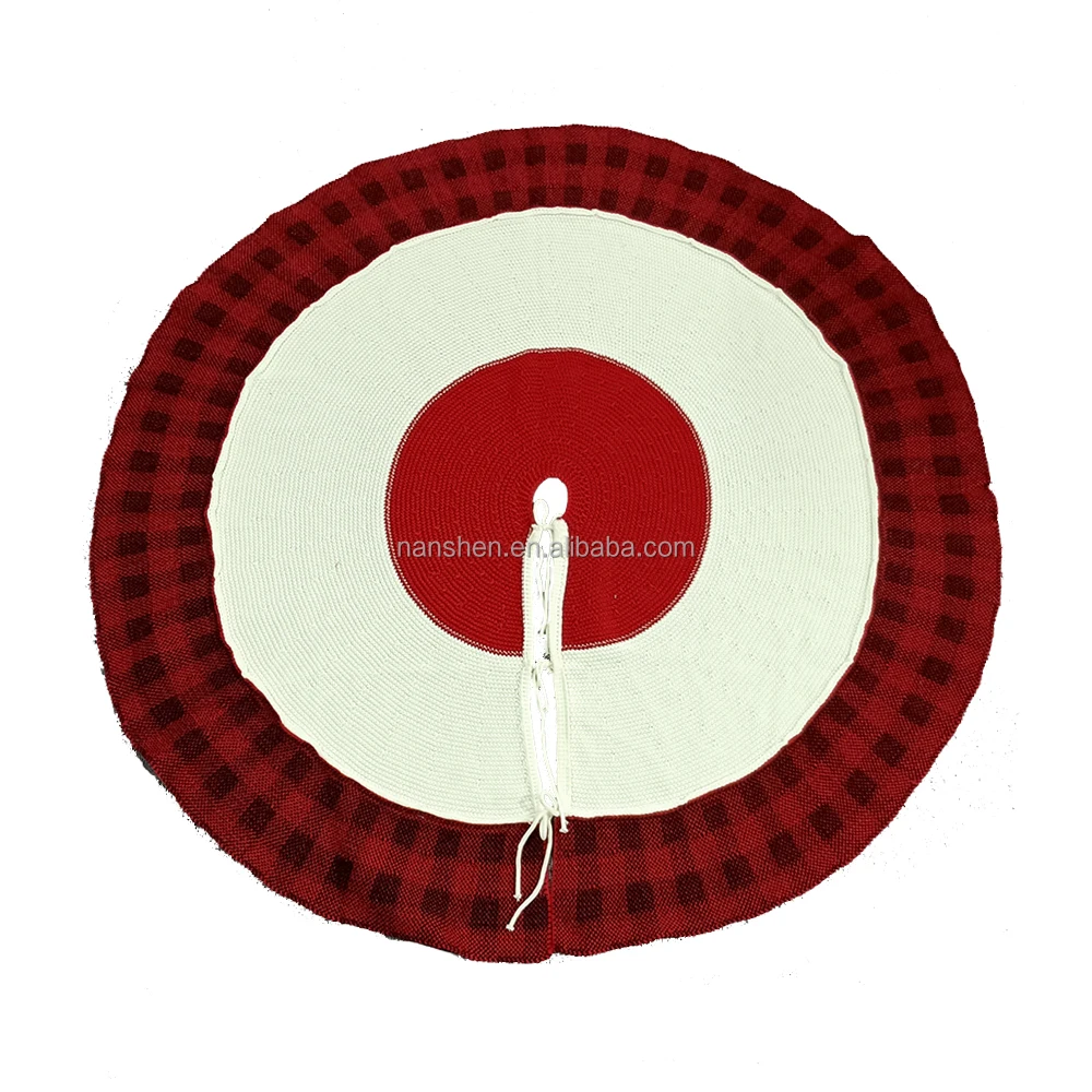 
Christmas Tree Skirt 48 inches Knit Christmas Shawl for Xmas Holiday Decoration 