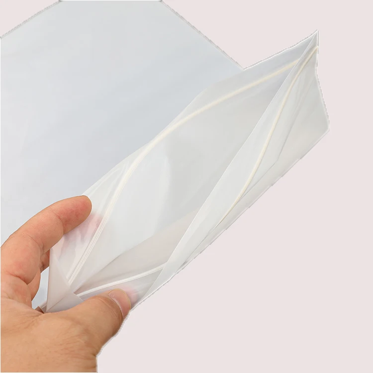 wholesale custom logo frosted plastic bag clothes zip lock self sealing bag clothing packaging frosted zipper bags prin  ( FD91)