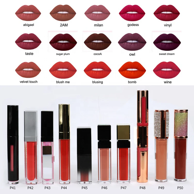Free Sample wholesale high quality vegan pink lipgloss glitter pigment liquid lipstick custom plumping private label lip glossx