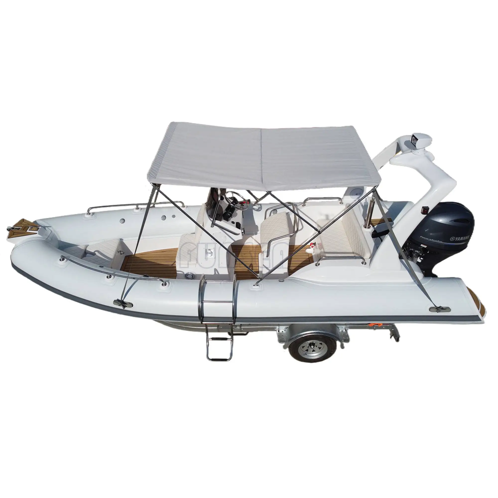Hot sale 5.8m 19 foot center console 580 speed racing hypalon inflatable rubber rigid glass bottom fishing rib yacht luxury boat