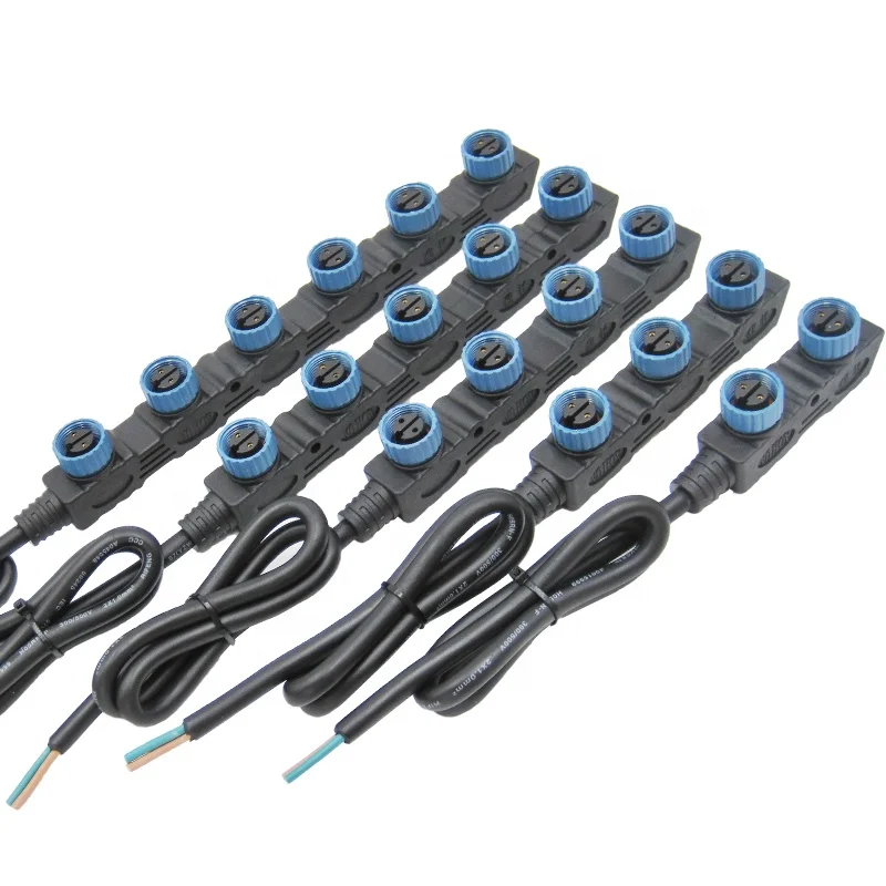 Светодиодный модуль AOHUA силовой провод 2 контакта от 1 до 3 4 5 6 мужской женский тип F m15 водонепроницаемый кабельный