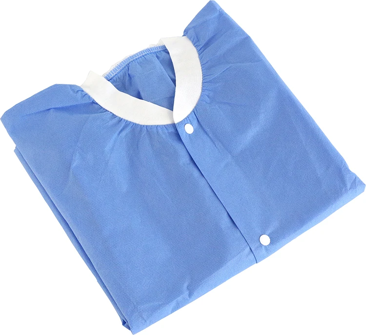 disposable unisex blue cheap price non woven lab coat lab gown