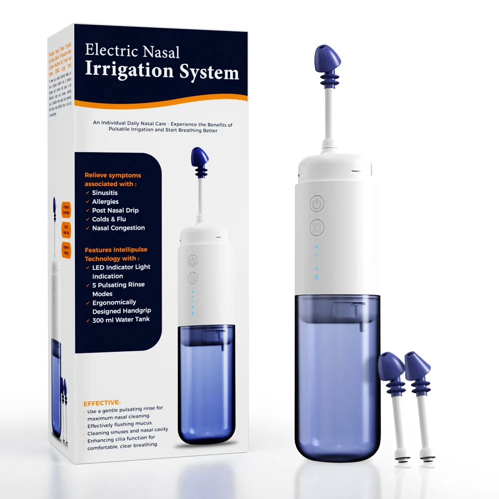 2024 hot sell Nasal Irrigation System-300ml 10oz Nasal Wash Bottle Sinus Rinse,Pressure Rinse Neti Pot, Bpa-Free for Adult & Kid
