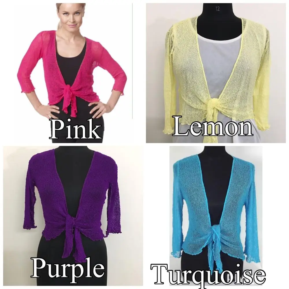 Best Selling Exclusive V-Neck Wrap-Up Top IKAT BALI Knitting Pattern New Bali Shrug Bolero Cardigan Plus Size Short OEM Supply