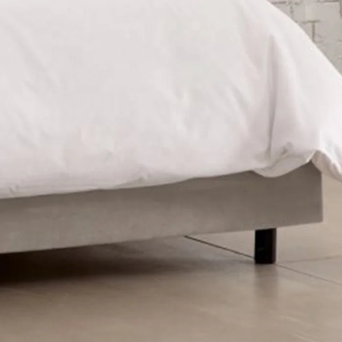 Modern dacron queen king size high wing headboard upholstered fabric bed base frame