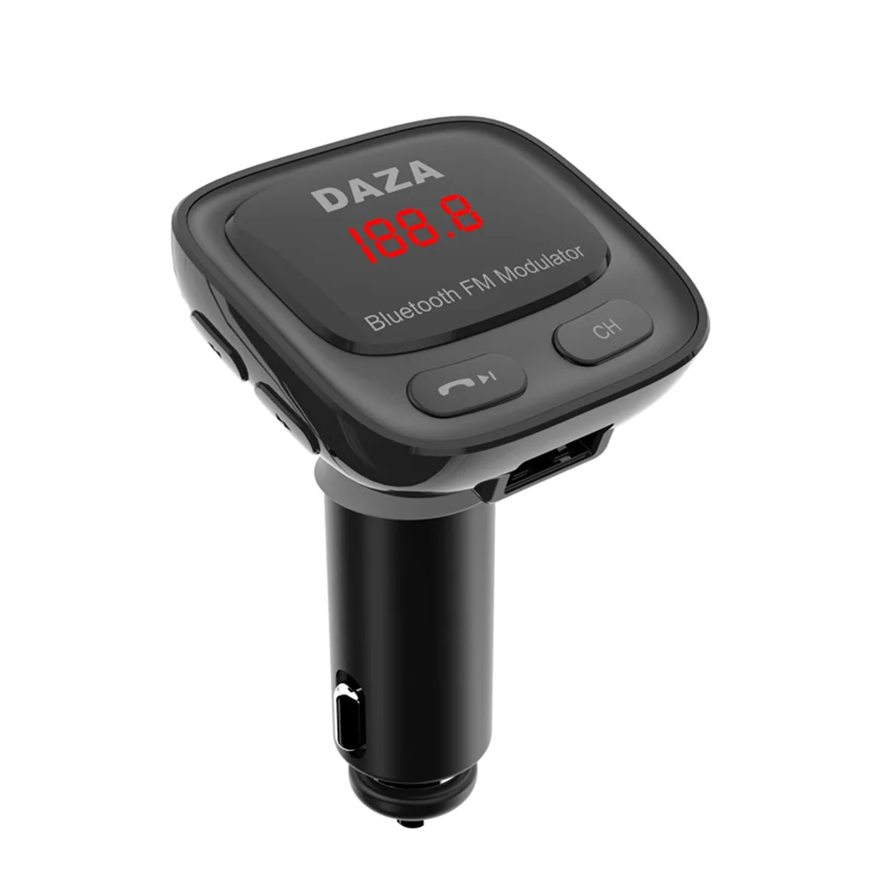 New Digital Display Car Kit Handsfree Calling Radio FM Transmitter Wireless Microphone MP3 Music Player USB Car Charger