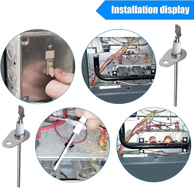 flame sensor,Furnace Replacement Igniter,Replacement 0130F00010 fits G-oodman Furnace Flame Sensor B11726-06