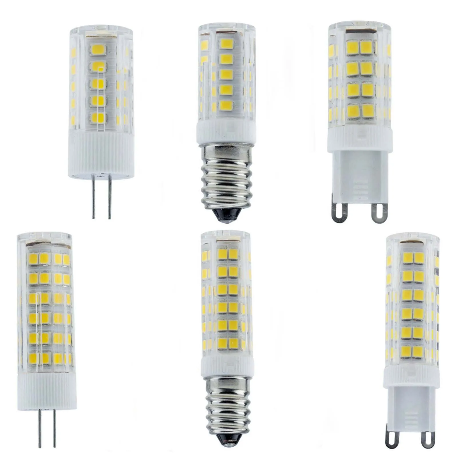 Керамическая Светодиодная лампа G9 G4 E14 220 В 3 Вт 5 7 2835SMD Высококачественная лампа-кукуруза для Прожектора люстры 33 51 75
